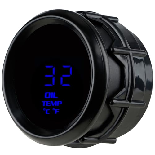 WATERWICH 2" 52mm Oil Temp Temperature Gauge Meter Kit Fahrenheit