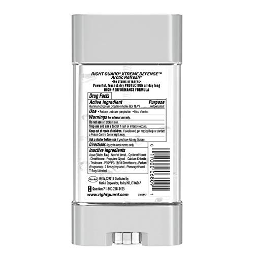 Right Guard Xtreme Defense Desodorante Gel Antitranspirante 4 oz 6 pack miniatura 2