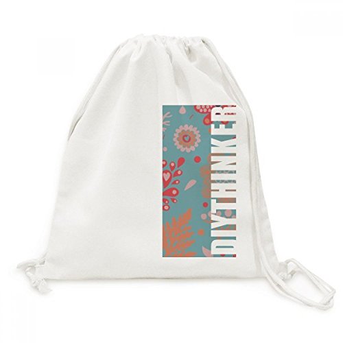 Sac de voyage en toile à cordon motif végétal idéal pour vos balades en ville et excursions