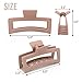 ZYTJ 5 Inche Extra Large Claw Clips for Thick Hair and Long Hair, 4 Pack Xl Jumbo Claw clips, Oversized Matte Non-slip Rectangle Hair Clips for Women, Big Strong Hold Jaw Clip,Neutral Color