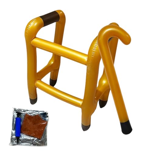 Bastón hinchable y andador – Soporte para caminar, broma hinchable falso para de pensiones, carnaval y ancianos