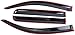 WONSABON Tape-On Window Visors Deflectors Rain Guards 4 Piece Set ‎Compatible with 2008-2017 Mitsubishi Lancer