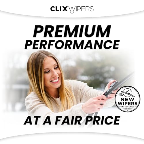 Clix Wipers 26" + 20" Silicone Plus Rain Repellent Windshield Wiper Blades (Set of 2) – Carbon Fiber Beam Automotive Replacement Windshield Wiper Blades, All-Weather Universal Fit Car Accessories by Clix Wipers - Used condition - Image 5