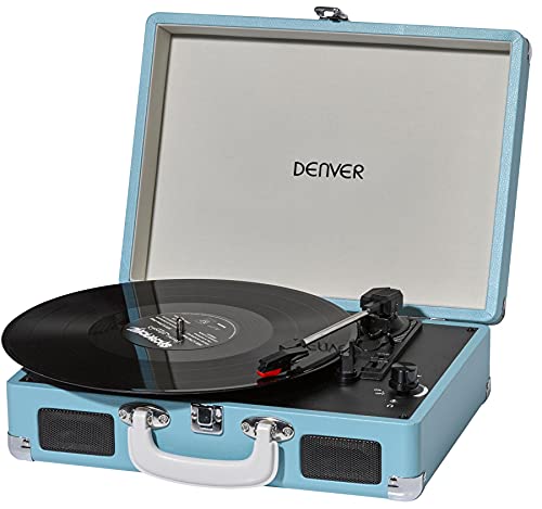 Denver VPL-120BT Lecteur de disque vinyle avec Bluetooth, USB, enregistrement sur MP3, entrée auxiliaire pour téléphone… - Les Beatles, Paul McCartney, John Lennon, RIngo Starr, George Harrison Denver VPL-120BT Lecteur de disque vinyle avec Bluetooth, USB, enregistrement sur MP3, entrée auxiliaire pour téléphone…