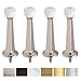 Liberty Premium Doorstop Metal Solid Rigid Door Stop Brushed 3" (Satin Nickel, 4 Pack)