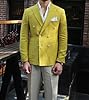 VENNYNG Men Navy Casual Linen Blend Blazer Double ... #2