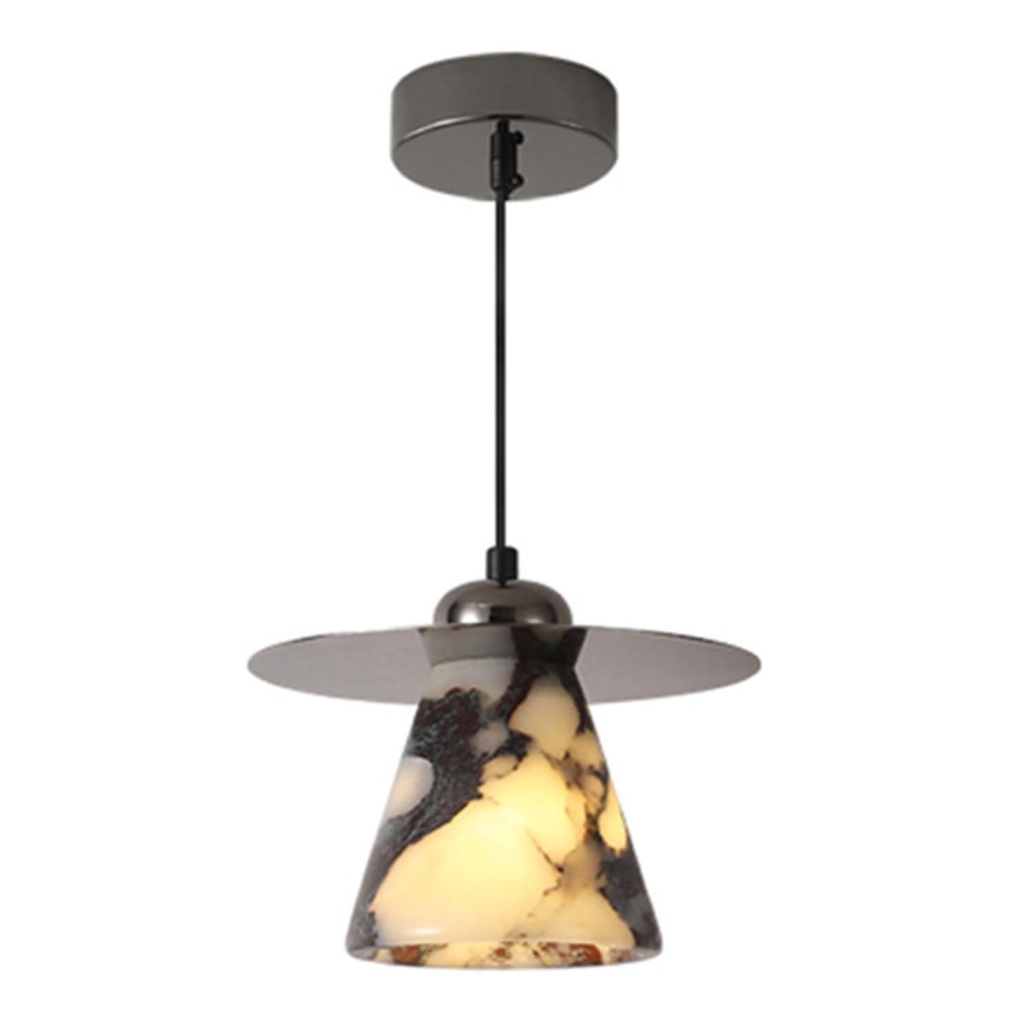 MTNROO Natural Marble Hanging Lamp Fixture Metal Decoration Pendant Lights