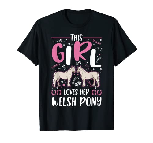 Questo motivo This Girl loves her Welsh Pony è perfetto per chiunque stia cavalcando una pannocchia gallese.