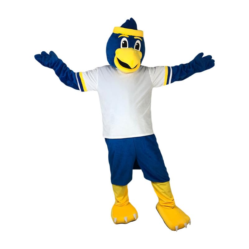 Blue Eagle Mascot Costume Funny Cartoon Fancy Dress