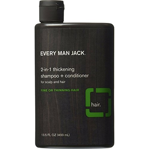 Every Man Jack Shampoo 2-In-1 Thickening 13.5oz (2 Pack), 399.24 ml (Pack of 2)
