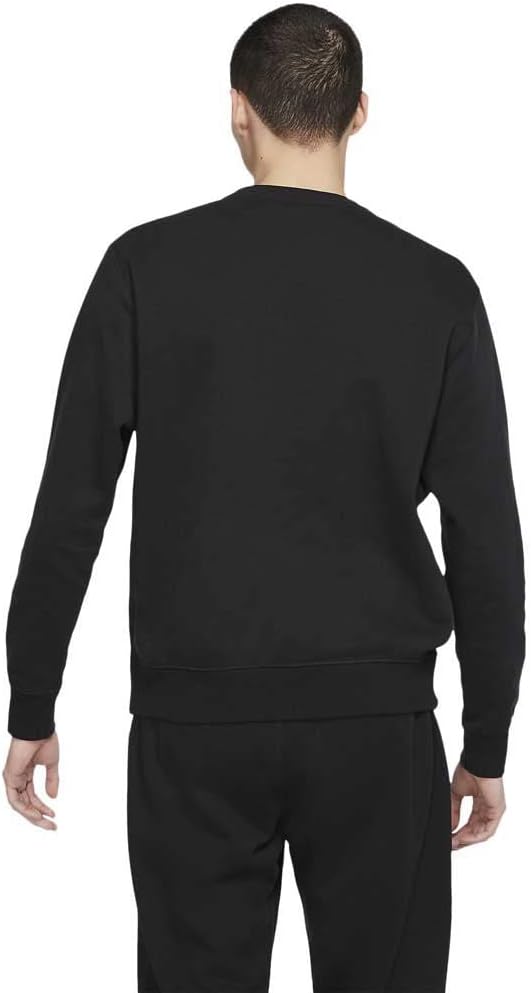 Nike Men's Club Graphic Fleece Crew X-Small Black/White