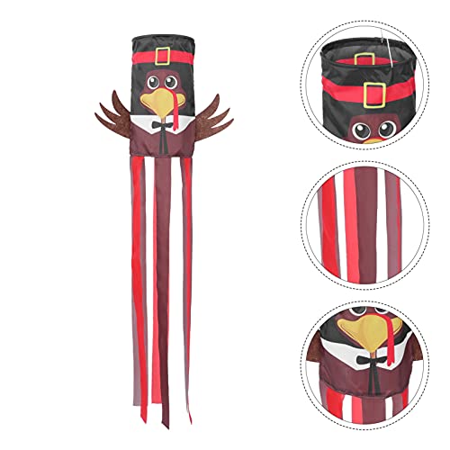 Drapeau trachée dinde Thanksgiving POPETPOP en polyester pour décoration extérieure x5 - 3