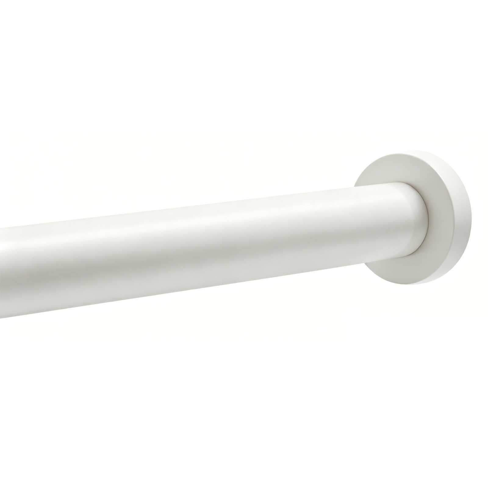 Teleskopstange Ohne Bohren Robuste Aluminium, Teleskop Vorhangstange für Bad, Küche, Kleiderschrank, 50–260 Cm, 28 Mm Durchmesser(White,50-75cm/20-29.5in)