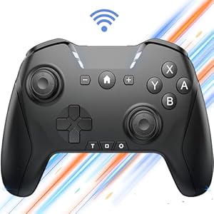 Bluetooth Controller for Switch/Mac/PC/Steam/Mobile Phone/iOS/Android//TV/iPad/Table/Apple Arcade MFi Games, switch pro controller wireless with Adjustable Dual Motion,Turbo,Macros,6-Axis,Wake Up for Black Myth: Wukong