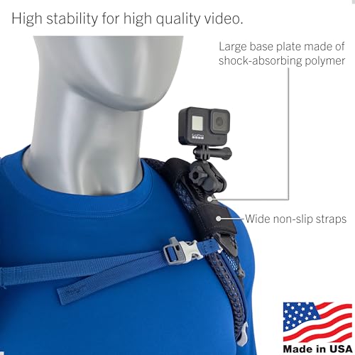 STUNTMAN Pack Mount - High Stability Backpack Shoulder Strap Mount - Compatible with GoPro, Insta360, DJI Osmo Action and Other Action Cameras