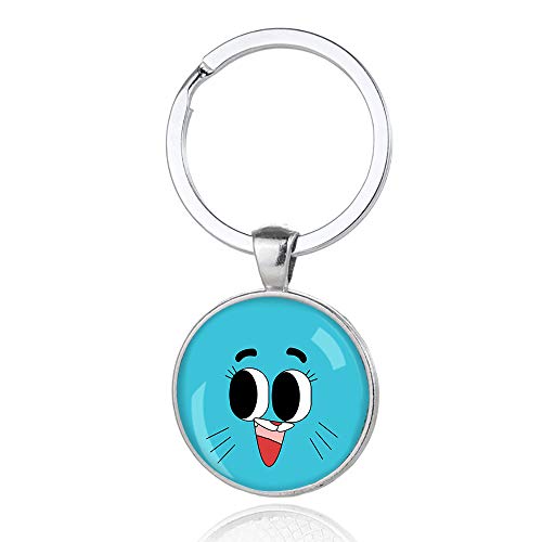 Preisvergleich Produktbild Fjhgqejfw The Amazing World of Gumball Taschen-Schlüsselanhänger Schlüsselanhänger Stofftier Insert Keychain Blank Keyrings Bilderrahmen Schlüsselanhänger Foto löschen Split Schlüsselanhänger