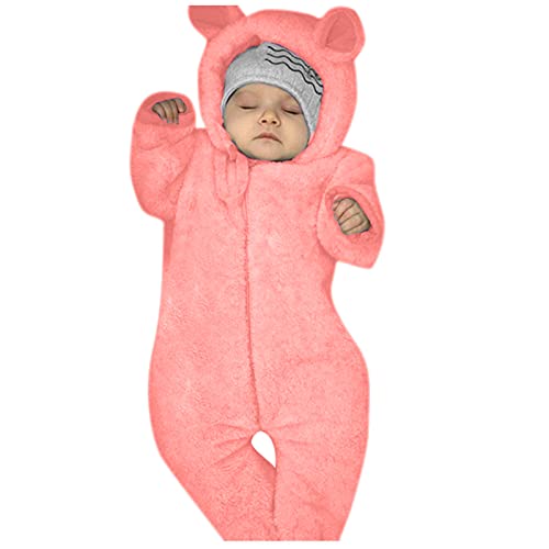 Image of Jumpsuit Snowsuit Bodysuits Warm Thicken Winter Bunting Outwear Snowsuit Baby Fleece Jumpsuits Infant Bear Ear Snowsuit