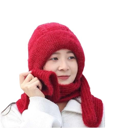 2 in 1 Winter Cap with Scarf Set – Unisex Woolen Beanie Hat with Neck Warmer for Men & Women, Thermal Fleece Lined, Windproof Winter Wear for Outdoor, Bike & Daily Use-image-9
