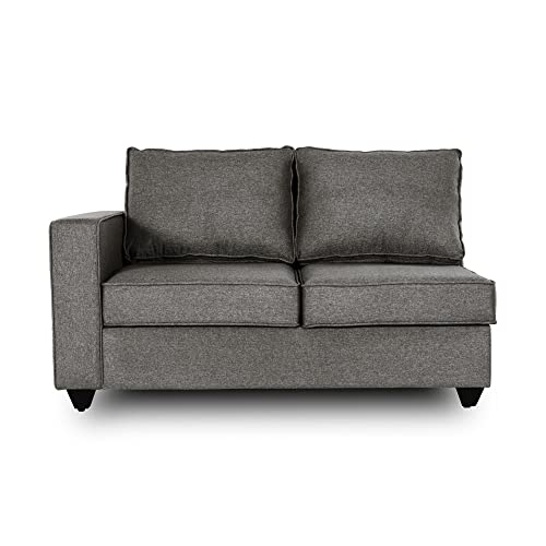 Image of Wakefit Sofa Set | 3 Year Warranty | Sofa 2 Seater, 2 Seater Sofa for Living Room, Wooden Sofa Set, Couch Sofa for Living Room, Sofa for Living Room - Napper(Omega : Grey)