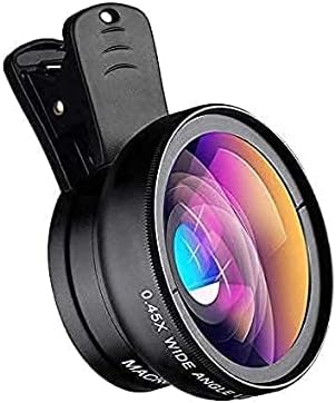 Generic ALM Mobile Camera Lens, 2-in-1 0.45X Super Wide Angle & 15X Macro, Black, Aluminum Alloy & Glass Construction, Prime Lens, HD Coating, Compatible with All Smartphones