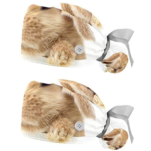 Chapeaux de travail lapin mignon JDEZ : lot de 2 casquettes respirantes mixtes
