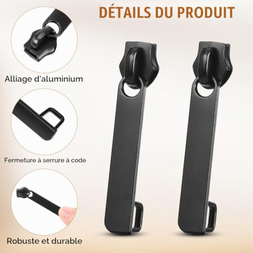 EXCEART 6 Pièces Curseur Métal pour Fermeture Éclair – vue 3