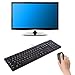 Anjuley - Teclado impermeable de escritorio con teclado árabe e inglés silencioso...