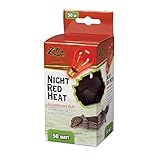 Zilla Reptile Terrarium Heat Lamps Incandescent Bulb, Night Red, 50W