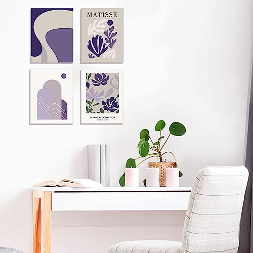Image of CHDITB Matisse Canvas Wall Decor Matisse Wall Art Set Of 6(8X10 Inches) Vintage Matisse Posters Flower Pictures, Abstract Floral Painting For Bedroom Living Room Dorm Gallery Girl Room Artwork