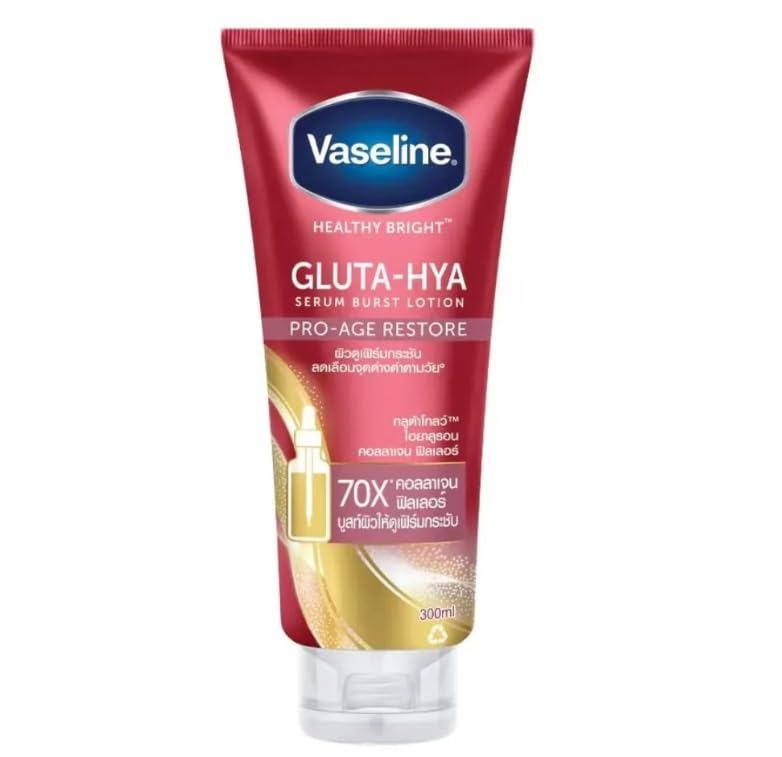 Amazon | Vaseline Gluta-Hya Serum Burst Lotion PRO-AGE RESTORE 