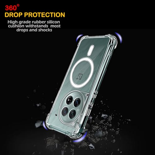 Image of Amazon Brand - Solimo Soft Thermoplastic Polyurethane Wireless Charging Support Back Cover for OnePlus 12 5G - Transparent