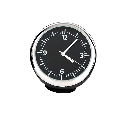 Unomor Luminous Car Clock with Thermometer and Hygrometer Durable Mechanical Dashboard Decoration Design Easy Installation with Adhesive for Car Vent and Dashboard