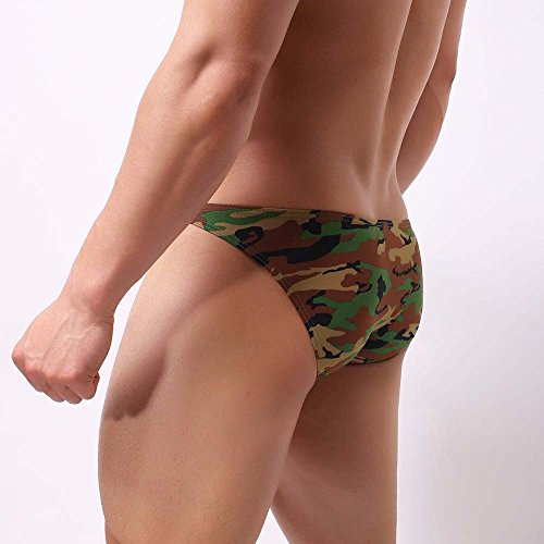 Mens Underwear Bikini Briefs Sexy Jockstrap U Bulge Pouch Camouflage Sexy Panties Novelty Slim Fit G-String #TOP1