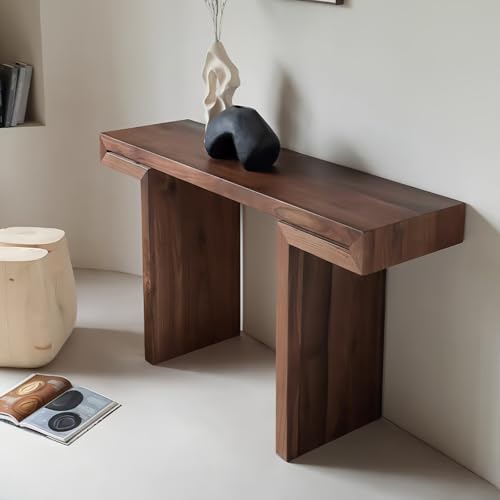 Mesa consola de madera maciza estable para solucionar pasillos vacíos 5