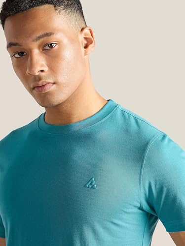 Image of Clans & Hans Men's Super Combed Cotton T Shirt, Regular Fit Round Neck Tshirt, Half Sleeves, Plain T-Shirt for Men
