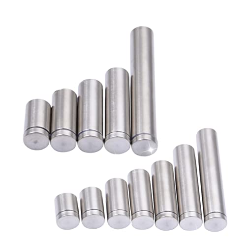 Cabilock 12pcs Stainless Steel Standoff Nails Compact Wall Mounting Screws for Sign and Picture Display Advertising Support Fasteners for Use