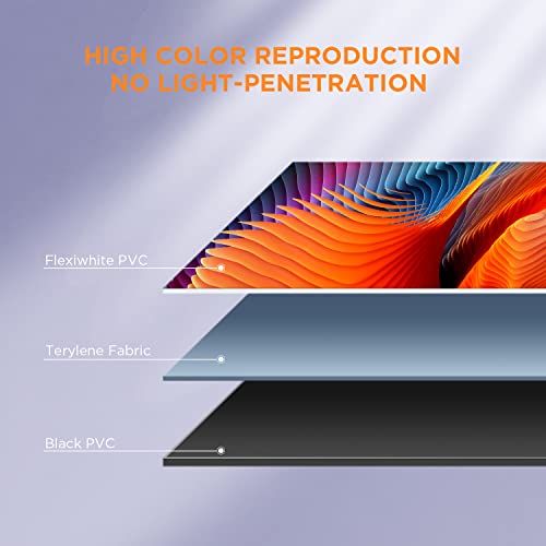 Projector Screen And Stand, 16:9 4K Hd Projector Screen Outdoor 100 Inch Portable Projector Screen With Stand, Easy Setup, Wrinkle-Free , Outdoor Projector Screen For Backyard, Camping, Living Room #TOP2