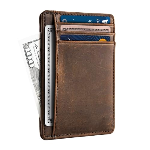 Wallet for Men Rfid Blocking Credit Card Holder for Men Women Leather Slim Thin Minimalist Rfid Card Holder Ridge Pocket Travel Wallet2