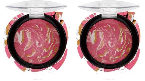 Image of FASHION COLOUR Waterproof Tera Cotta Blusher | Long Lasting, Lightweight Makeup Blusher for Face | Excellent Blending Powder | Creamy | 16g | Shade 08 (Pack of 2)