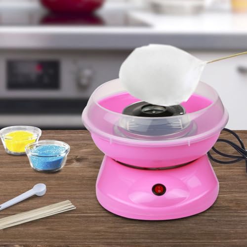 Supfine Zuckerwattemaschine für zu Hause | Zuckerwattemaschine für Zuhause | Zuckerwatte für Kinderpartys, Geburtstage, 220 V EU (Rosa) – Bild 7