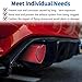 OtpOutopa Car Exhaust Tip 2.5 inch Inlet, Universal Car Exhaust Pipe Modification Tail Throat Tail Pipe Stainless Steel Muffler Tip, Adjustable Heart Shaped Car Thickened Pipe (Curved,Red)