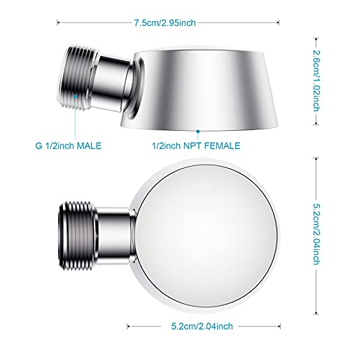 Lavatrum Solid Brass Round Wall Supply Elbow, Check Valve Included - Polished Chrome by Lavatrum - Used condition - Image 4
