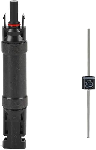 BAYM Conector de cable fotovoltaico de panel solar integrado de 10 A, fusible en línea, conector de cable solar, sistema solar fotovoltaico IP68,