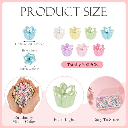 Perles opaques en acrylique légères et robustes Beadthoven pour bracelets et DIY - 4