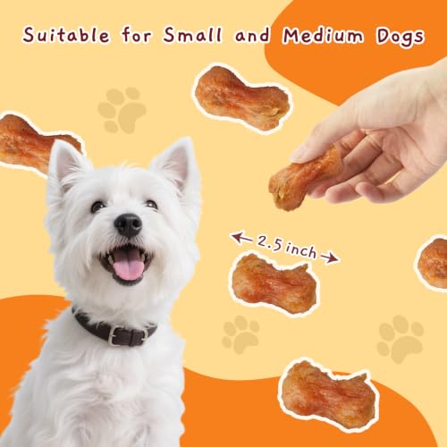 Image of Jungle Calling 2.5 inch Small Dog Treats, Chicken Wrapped Peanut Butter Bones