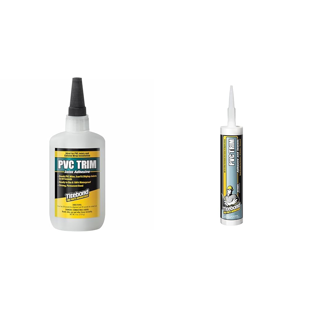 Titebond 4 Oz. PVC Trim Joint Adhesive and PVC Trim Adhesive and Sealant Bundle