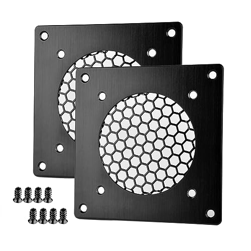 Euroharry Cubierta del ventilador de 80 mm para PC, ordenador, AV, armarios electrónicos (2PK)