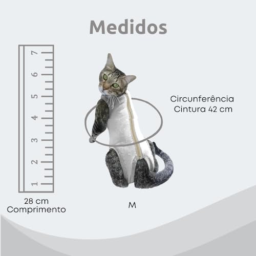 Roupa Cirúrgica,Médio, Pós-Cirurgia, Pós-Operatório, Roupa para Gatos, Auxilia na Recuperação, Segur