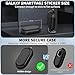 2 Pack Adhesive Case for Samsung Galaxy SmartTag2 with 3M Adhesive Sticker Hidden Full Protective Silicone Case Anti-Lost Scratch Resistant Protective Cover for Smart tag 2 Tracker (Black+Black)