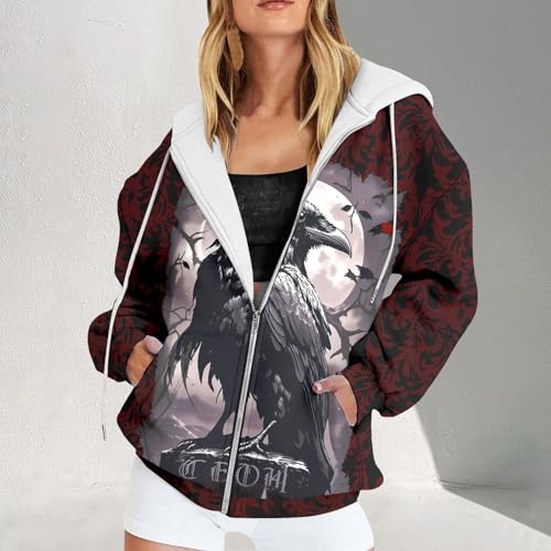 Sweat à capuche imprimé floral avec coupe décontractée et poches